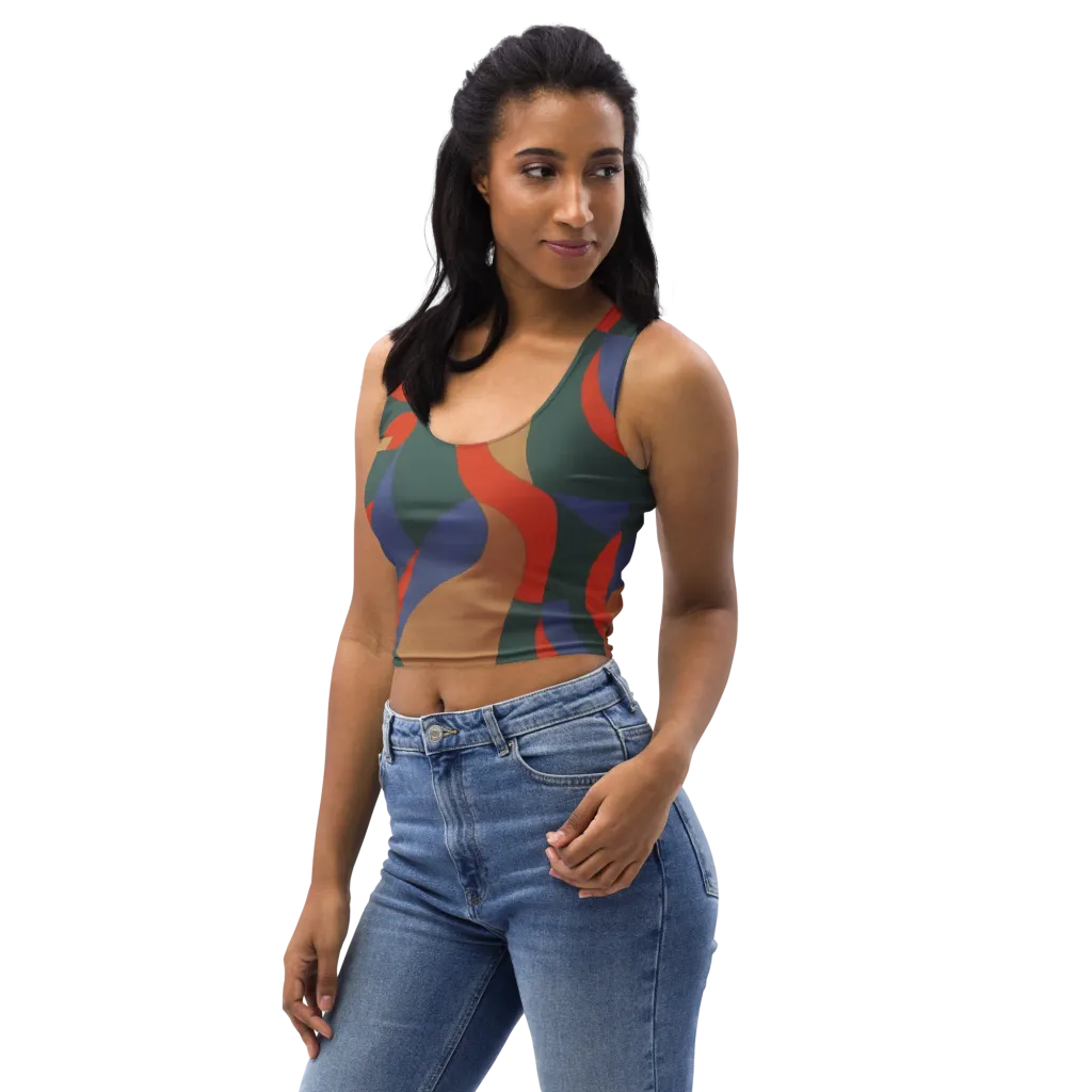 Vermilion Current on Crop Top — Print file