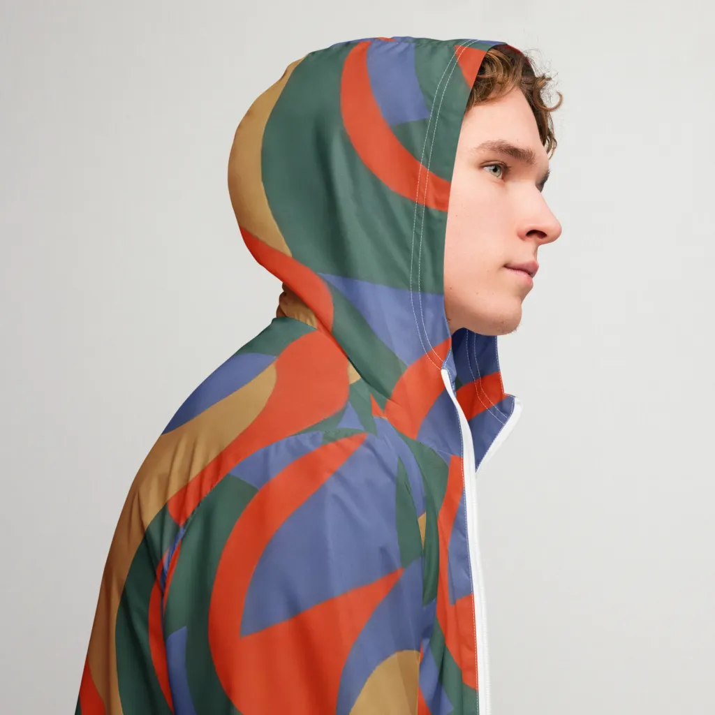 Vermilion Current on Men's Windbreaker — Front print
