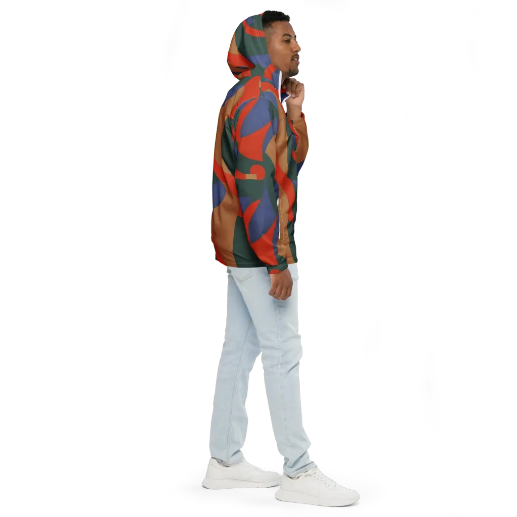 Vermilion Current on Men's Windbreaker — Right sleeve