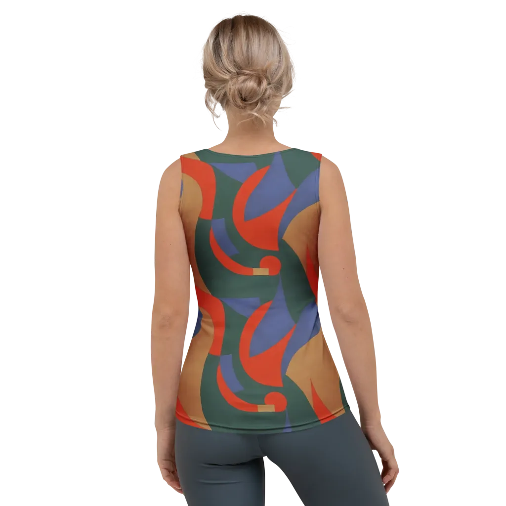 Vermilion Current on Women's Tank Top — Back