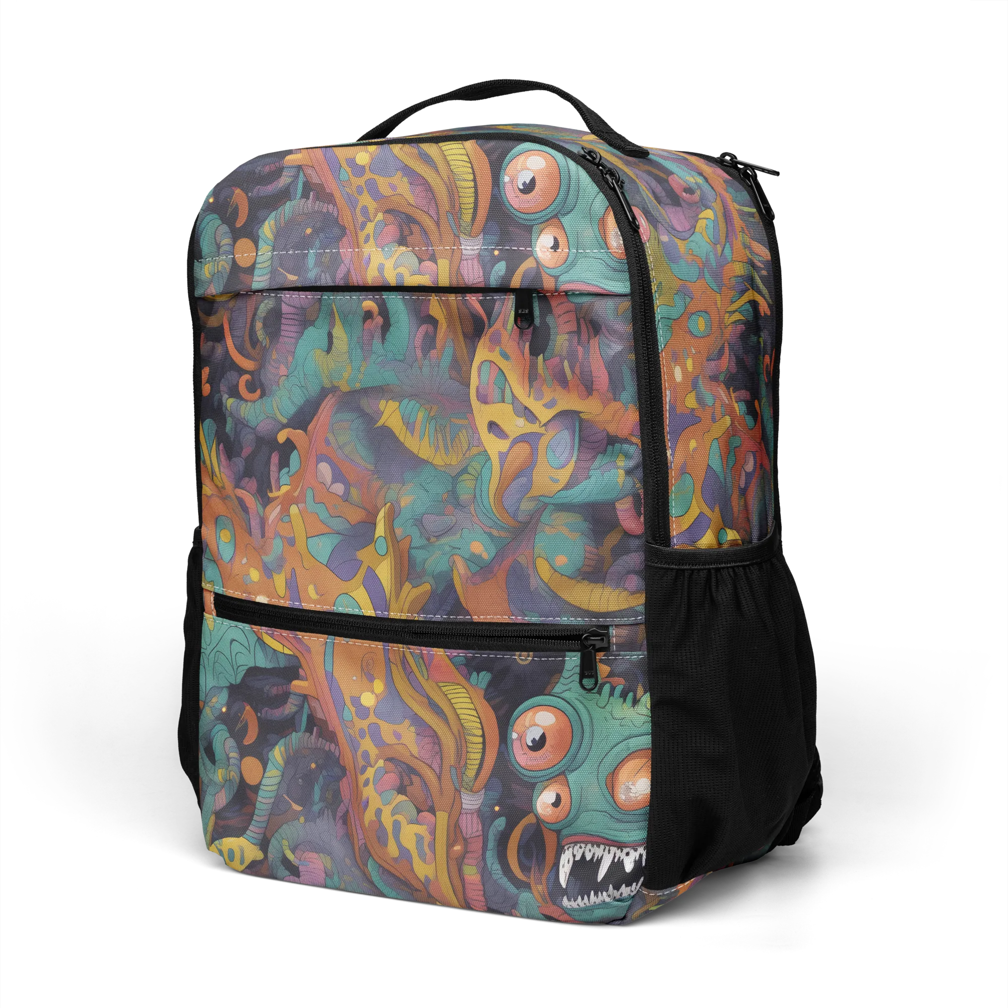 Neon Menagerie on Utility Backpack — Top print