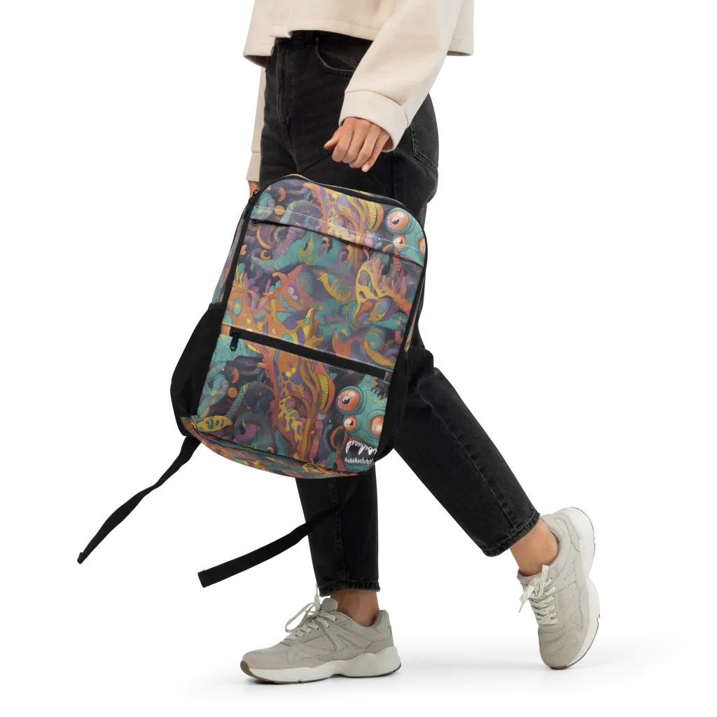Neon Menagerie on Utility Backpack — Front 2