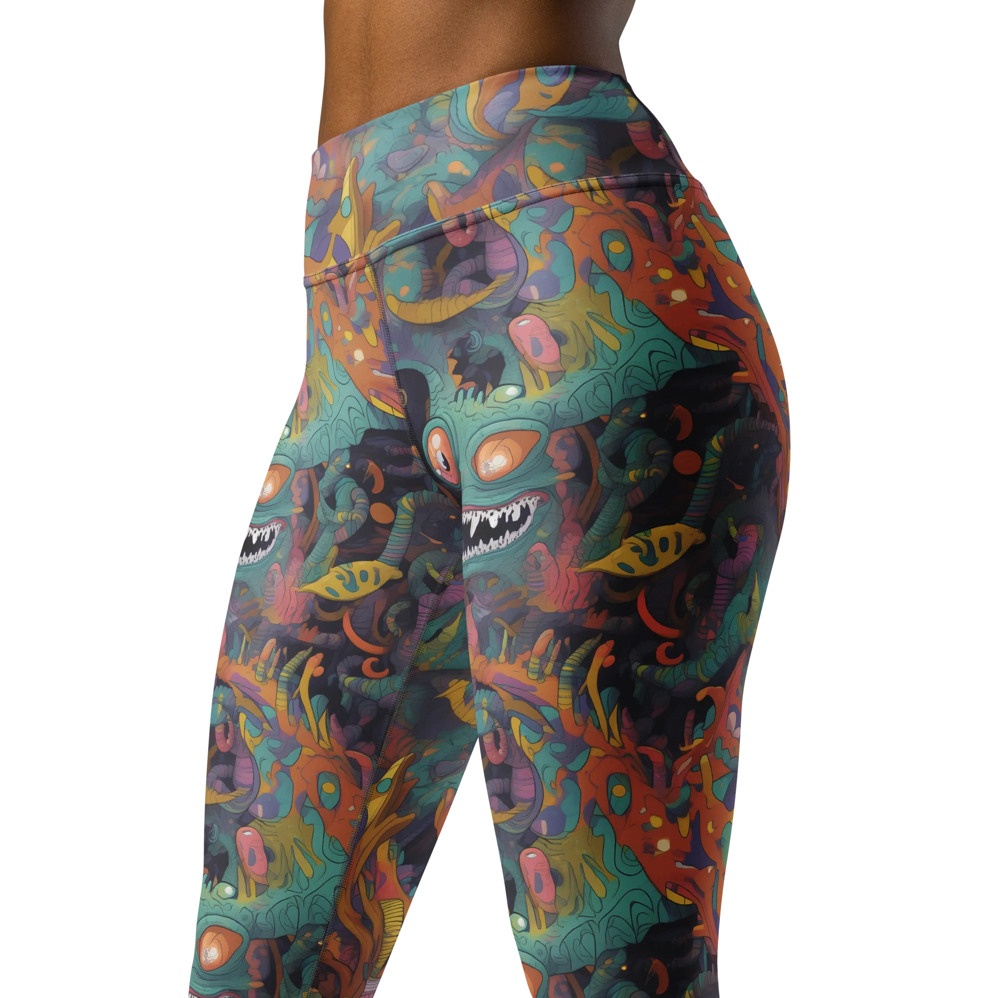 Neon Menagerie on Yoga Leggings — Print file