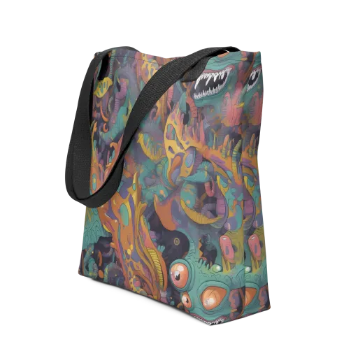 Neon Menagerie on a Tote Bag