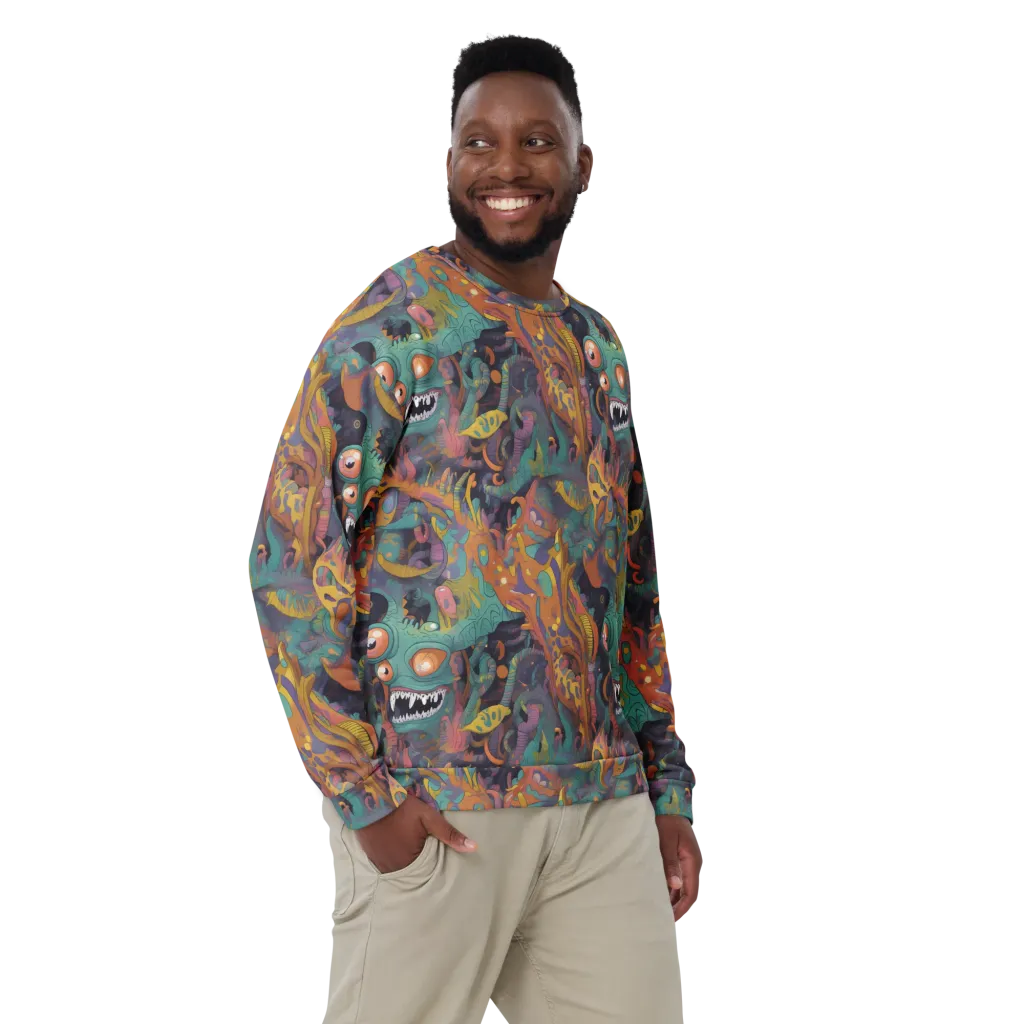 Neon Menagerie on Sweatshirt — Front print