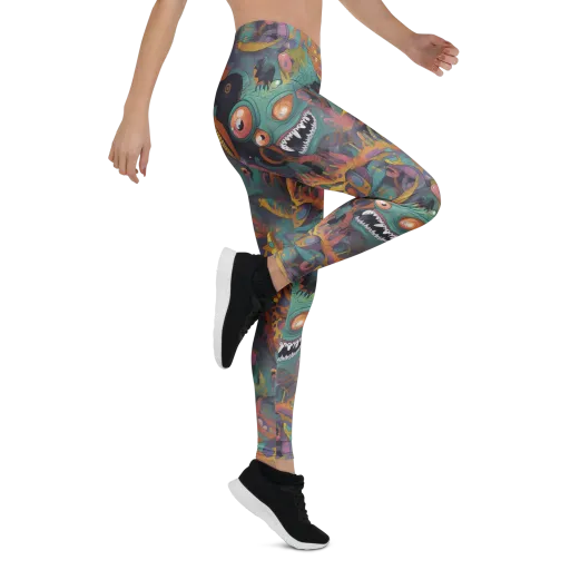 Neon Menagerie on a Leggings
