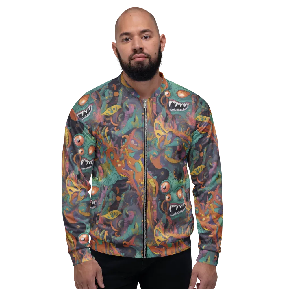 Neon Menagerie on Bomber Jacket — Front
