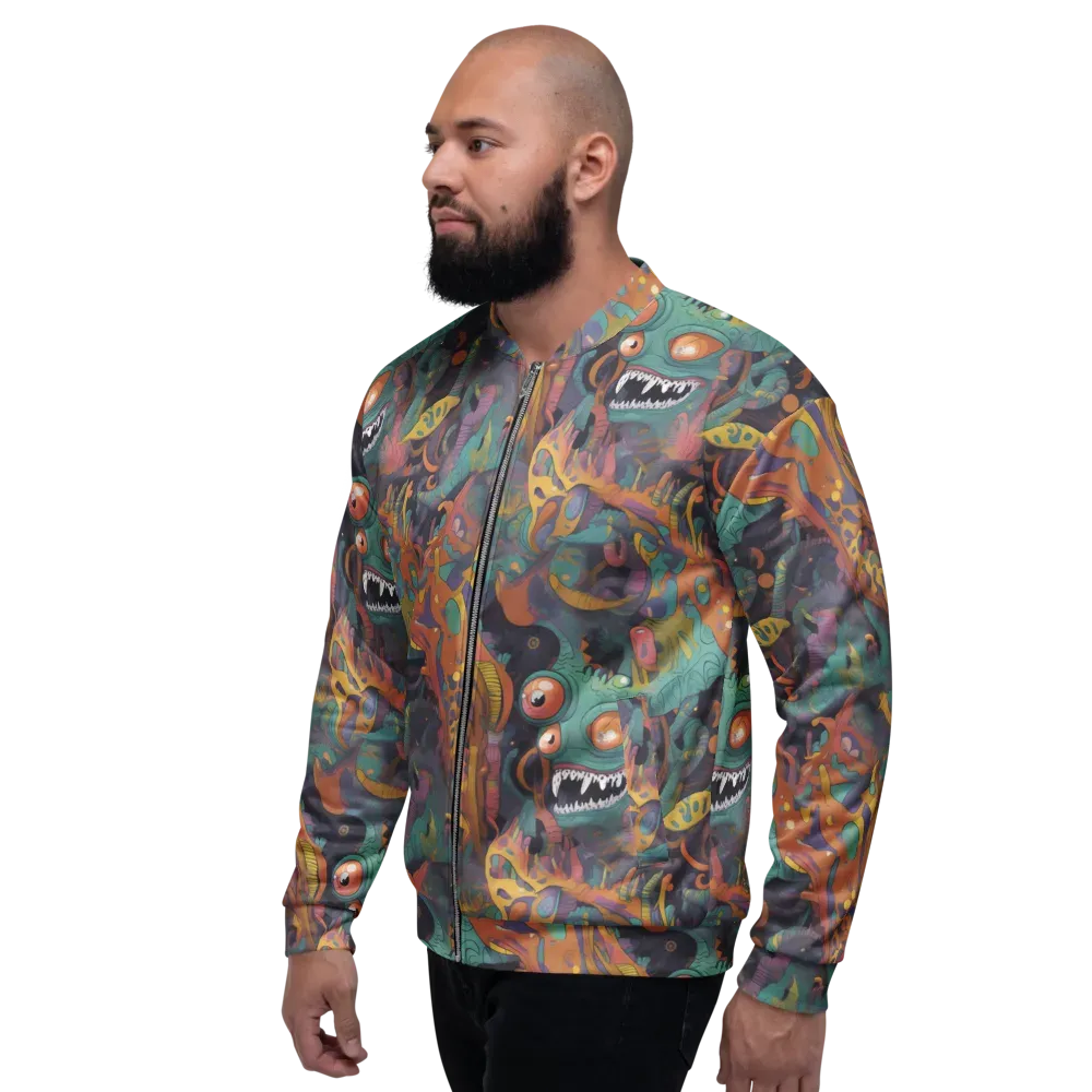 Neon Menagerie on Bomber Jacket — Left