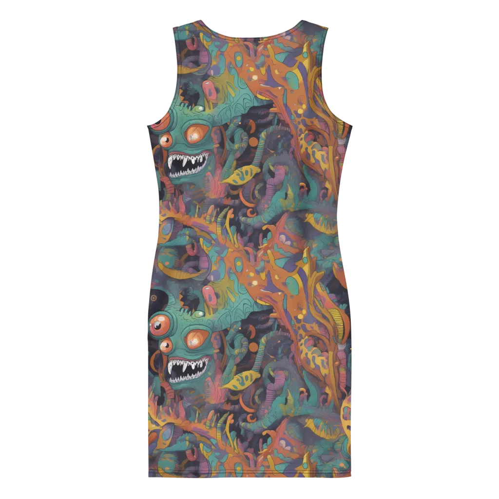 Neon Menagerie on Bodycon Dress — Print file
