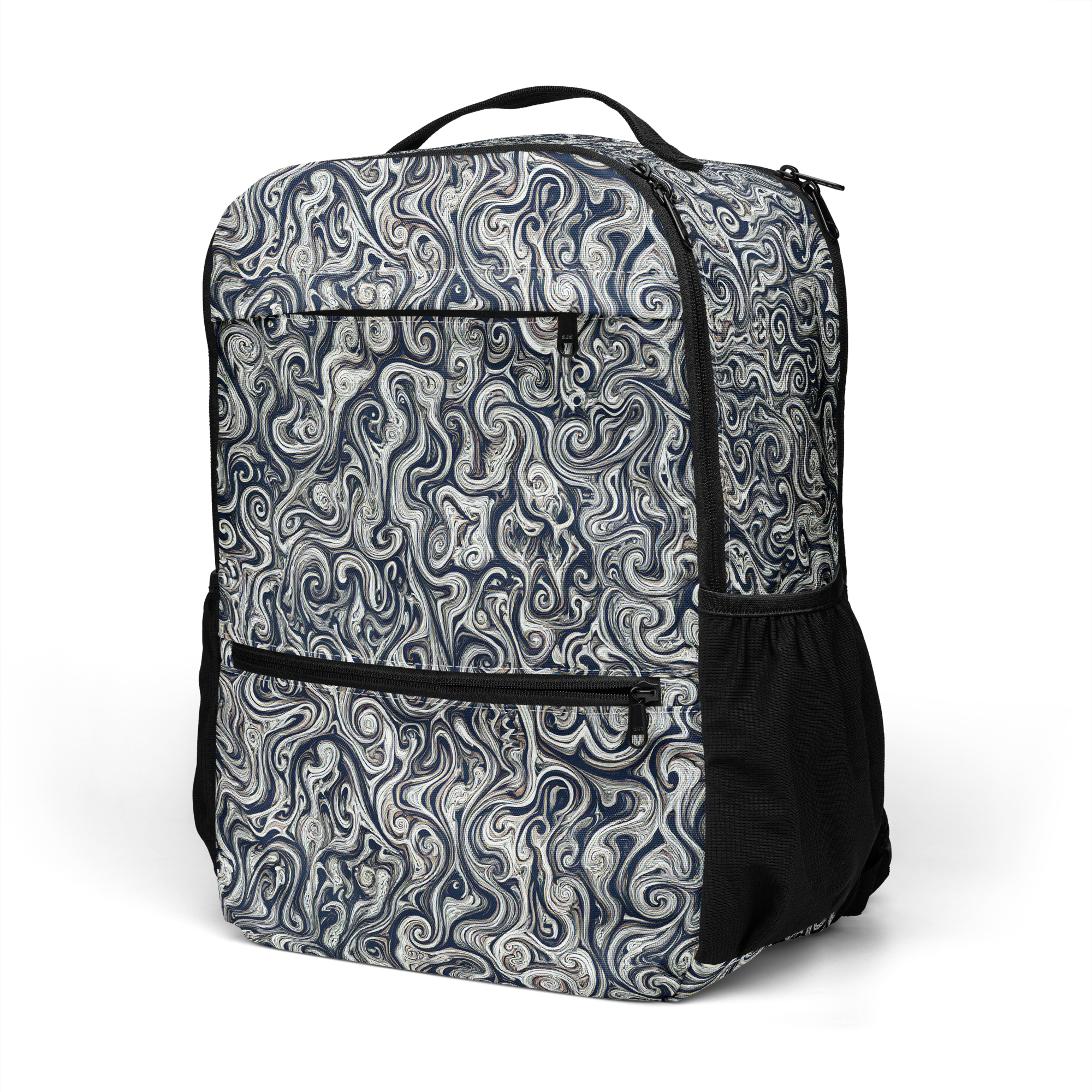 Midnight Marbling on Utility Backpack — Top print