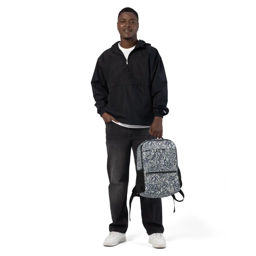 Midnight Marbling on Utility Backpack — Front