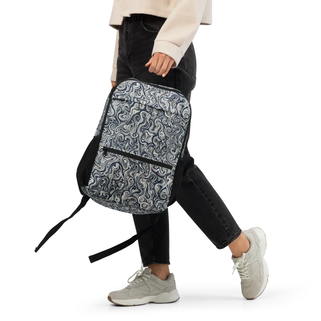 Midnight Marbling on Utility Backpack — Front 2