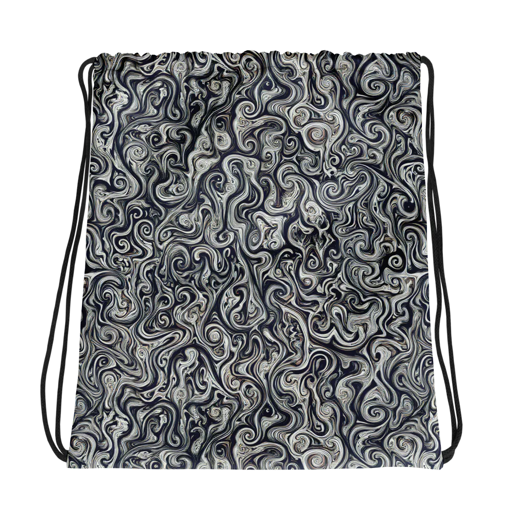 Midnight Marbling on Drawstring Bag — Mockup