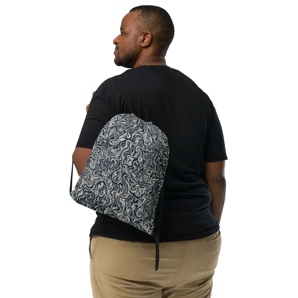 Midnight Marbling on Drawstring Bag — Print file