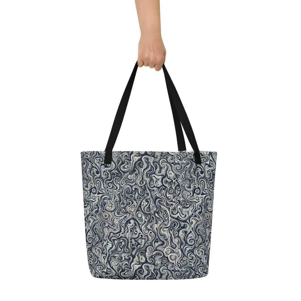 Midnight Marbling on Large Tote Bag W/ Pocket — Print file