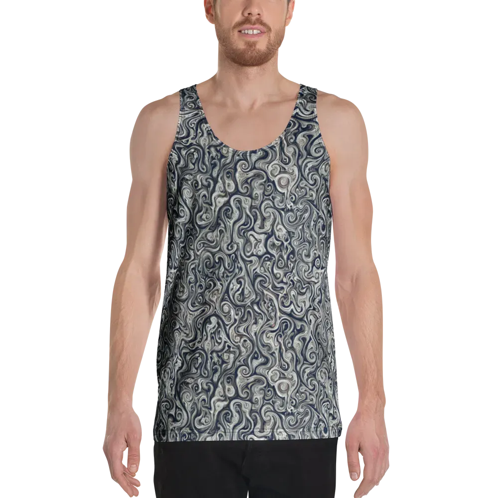 Midnight Marbling on Men's Tank Top — Front