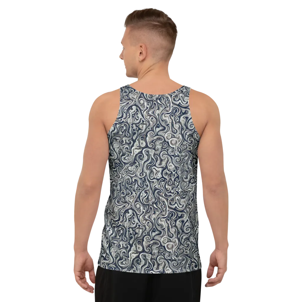 Midnight Marbling on Men's Tank Top — Back print