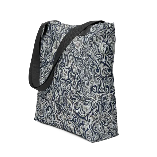 Midnight Marbling on a Tote Bag