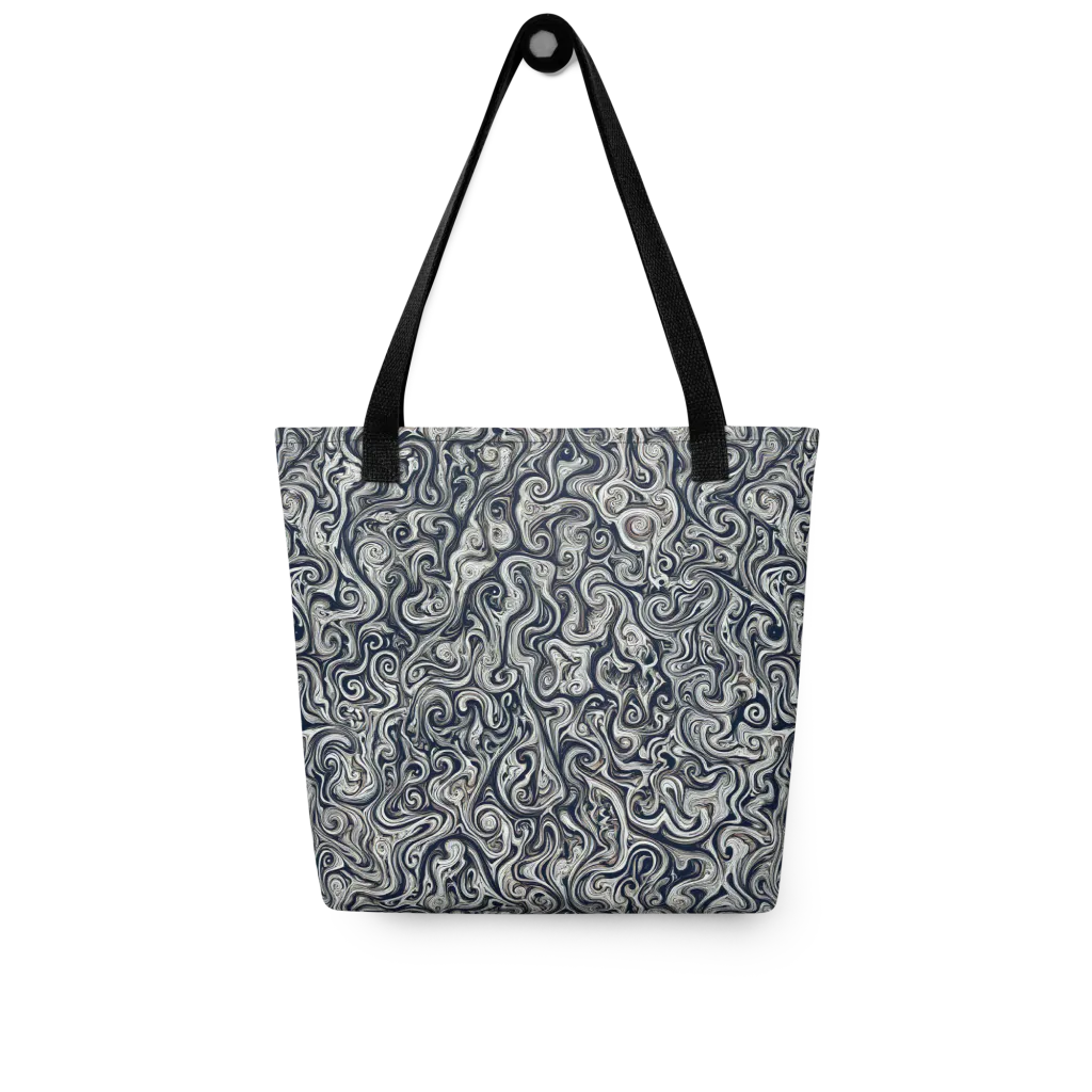 Midnight Marbling on Tote Bag — Front