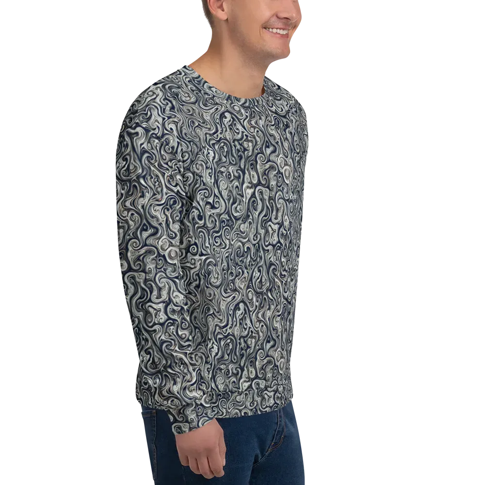 Midnight Marbling on Sweatshirt — Right Front