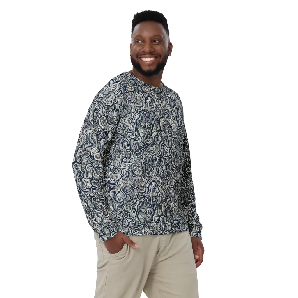 Midnight Marbling on Sweatshirt — Front print