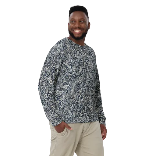 Midnight Marbling on a Sweatshirt