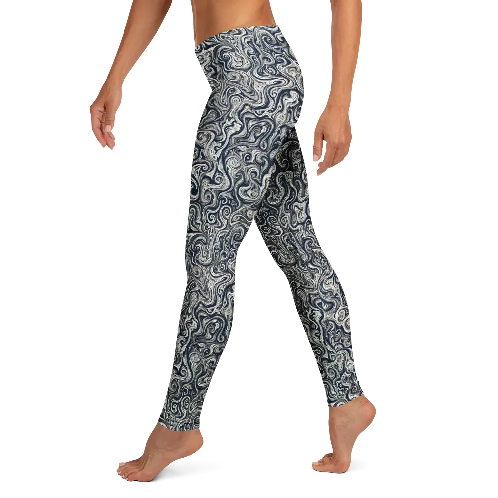 Midnight Marbling on Leggings — Left