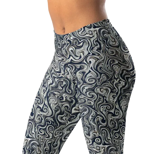 Midnight Marbling on a Leggings