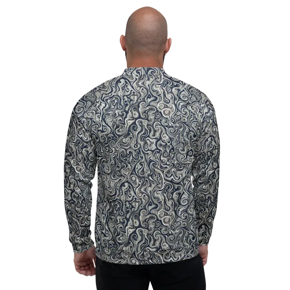 Midnight Marbling on Bomber Jacket — Back