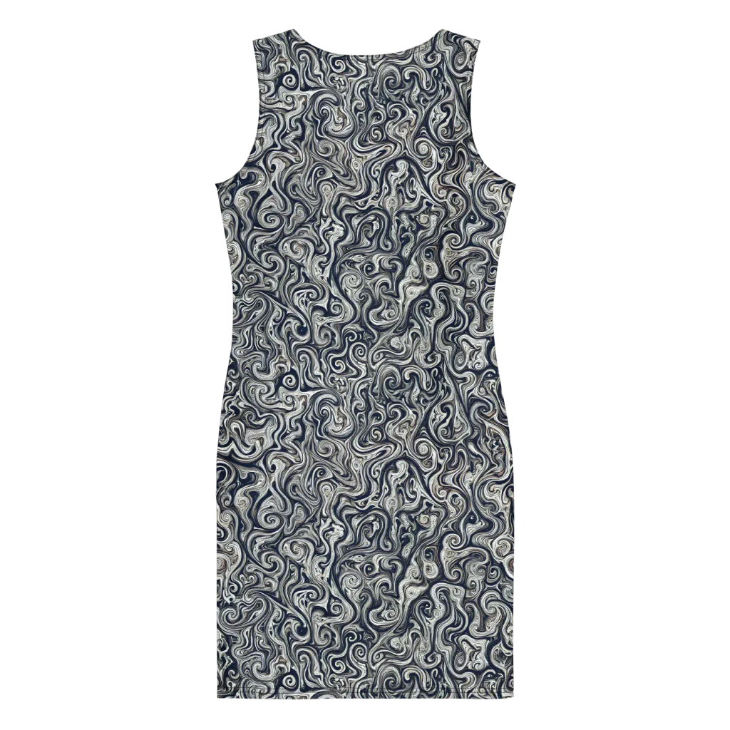 Midnight Marbling on Bodycon Dress — Print file