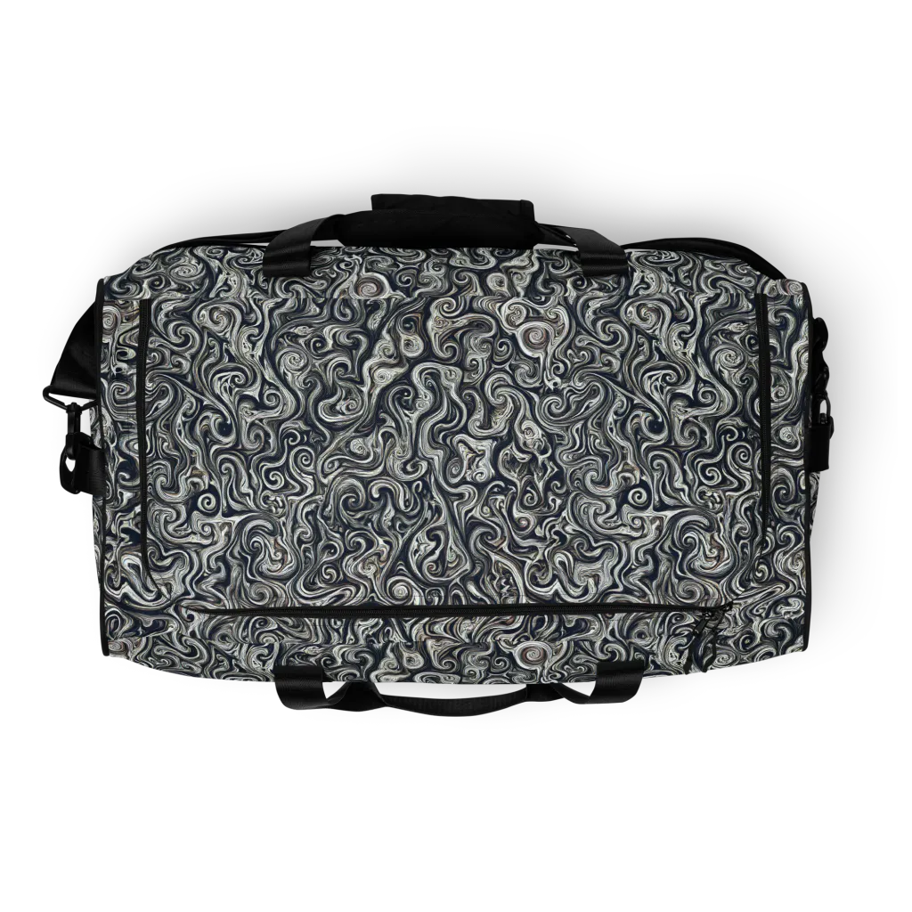 Midnight Marbling on Duffle Bag — Top print