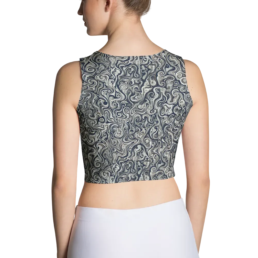 Midnight Marbling on Crop Top — Back
