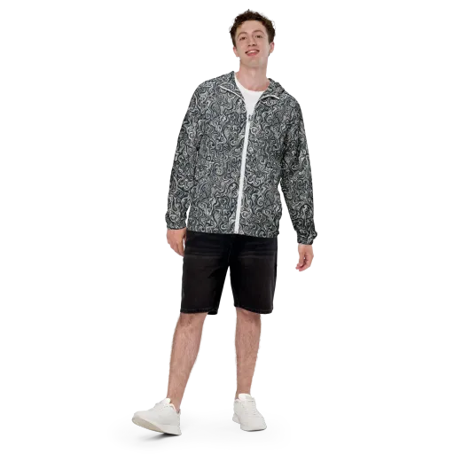 Midnight Marbling on a Men's Windbreaker