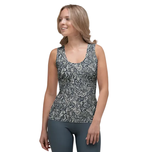 Midnight Marbling on a Women's Tank Top