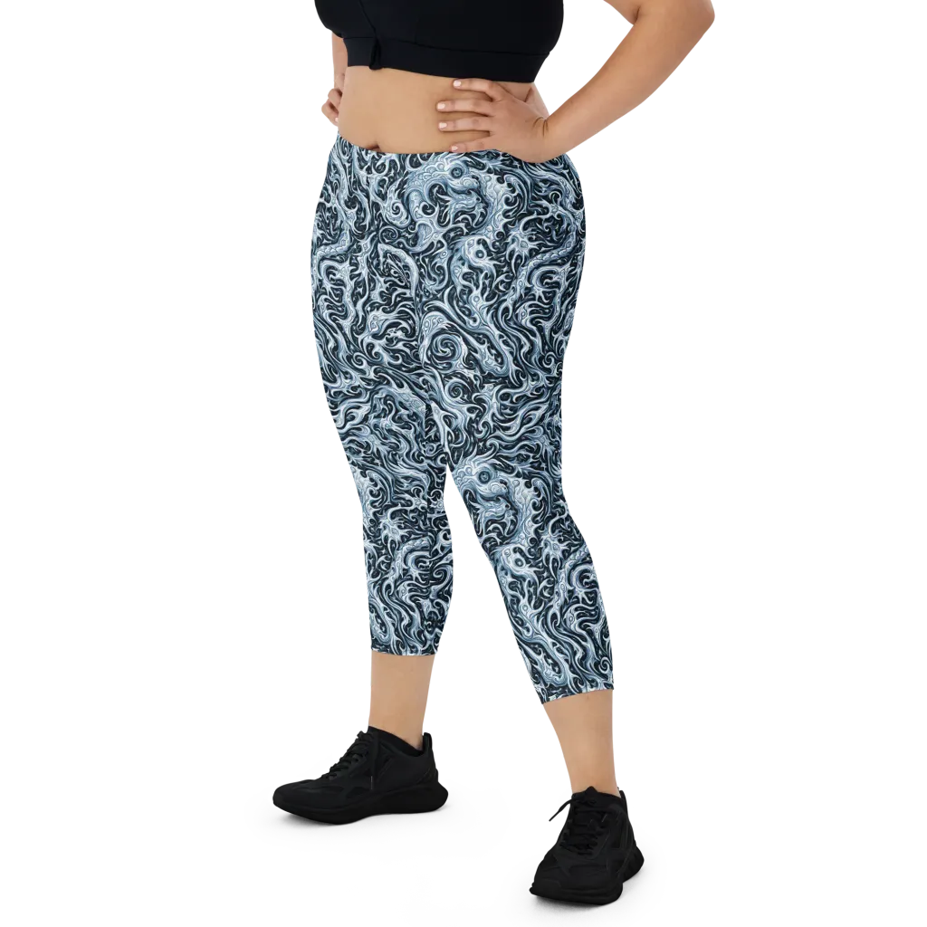 Midnight Arabesque on Capri Leggings — Print file