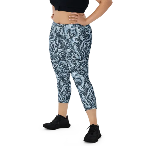 Midnight Arabesque on a Capri Leggings