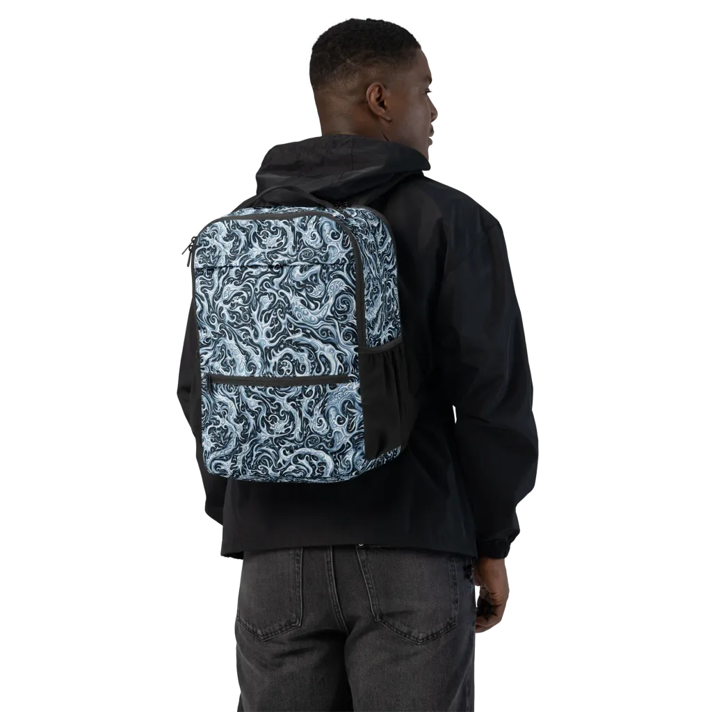 Midnight Arabesque on Utility Backpack — Back