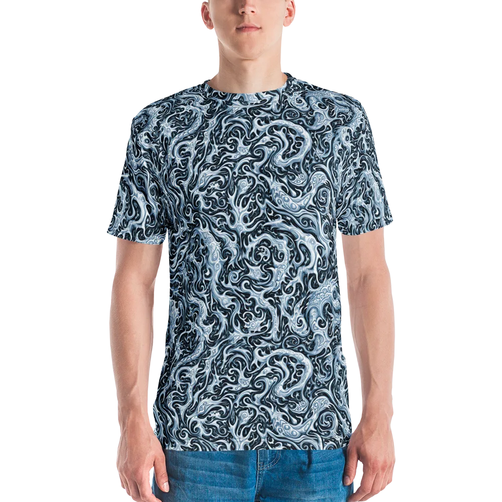 Midnight Arabesque on Men's Crew Neck T-Shirt — Front