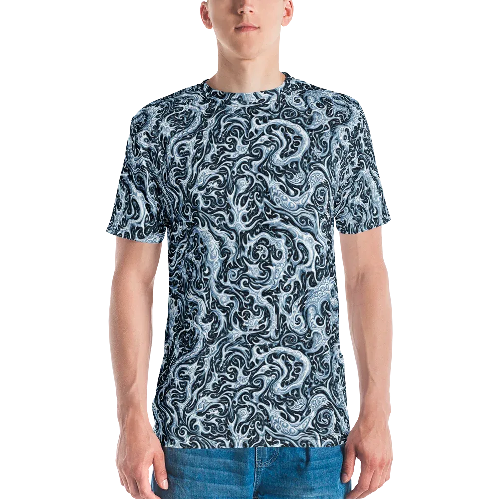 Midnight Arabesque on Men's Crew Neck T-Shirt — Front