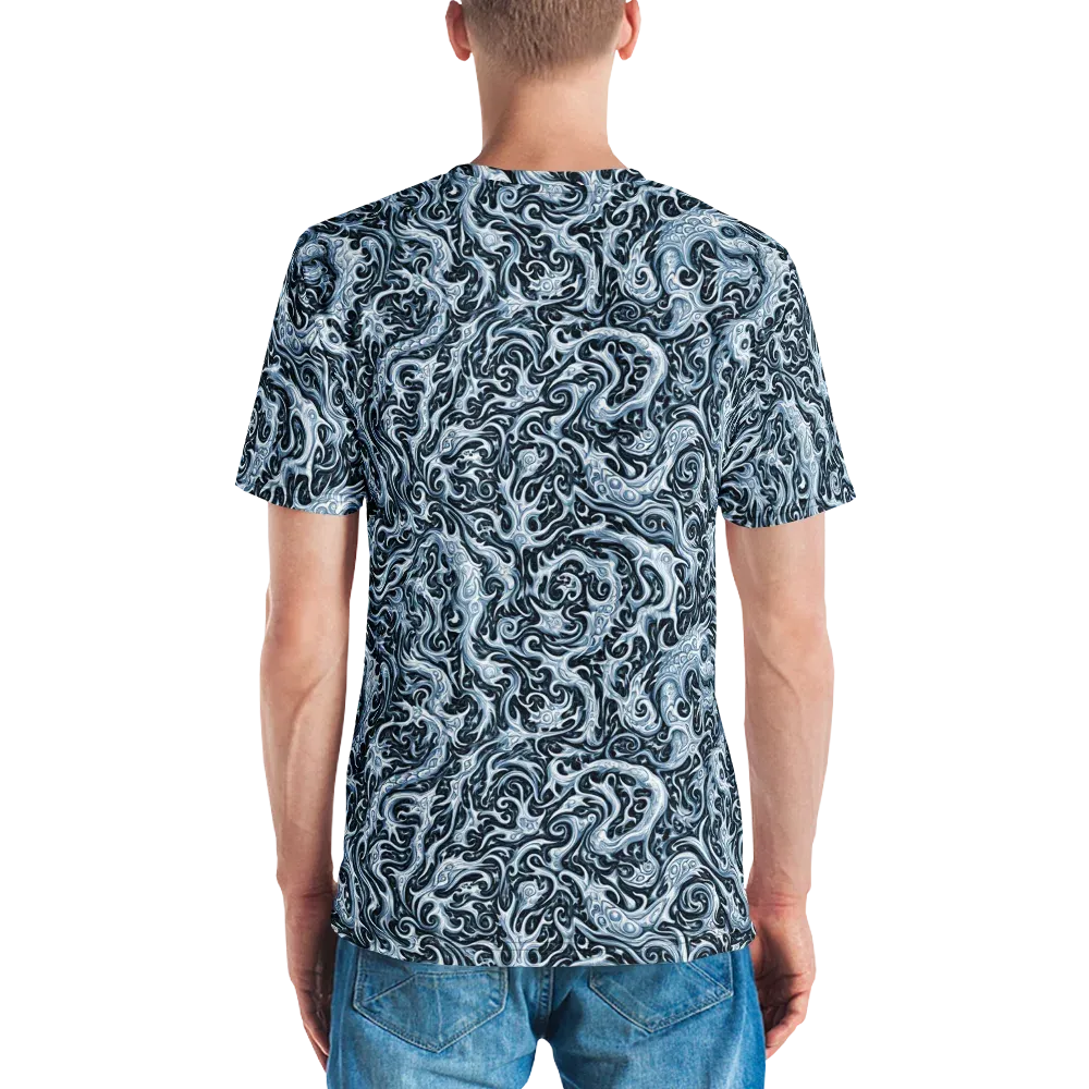 Midnight Arabesque on Men's Crew Neck T-Shirt — Back