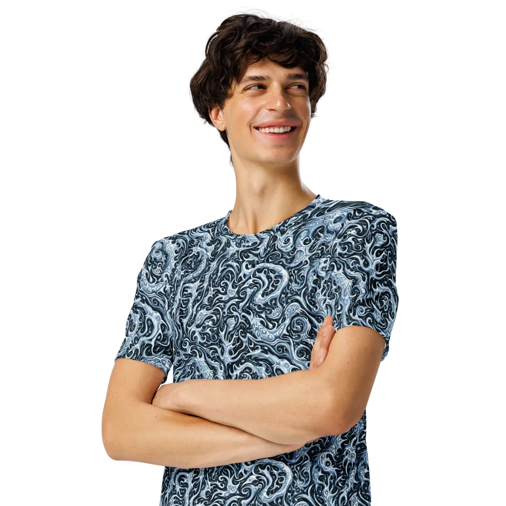 Midnight Arabesque on Men's Crew Neck T-Shirt — Front print