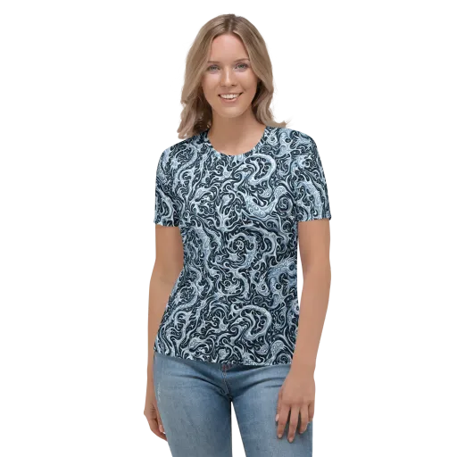 Midnight Arabesque on a Women's Crew Neck T-Shirt