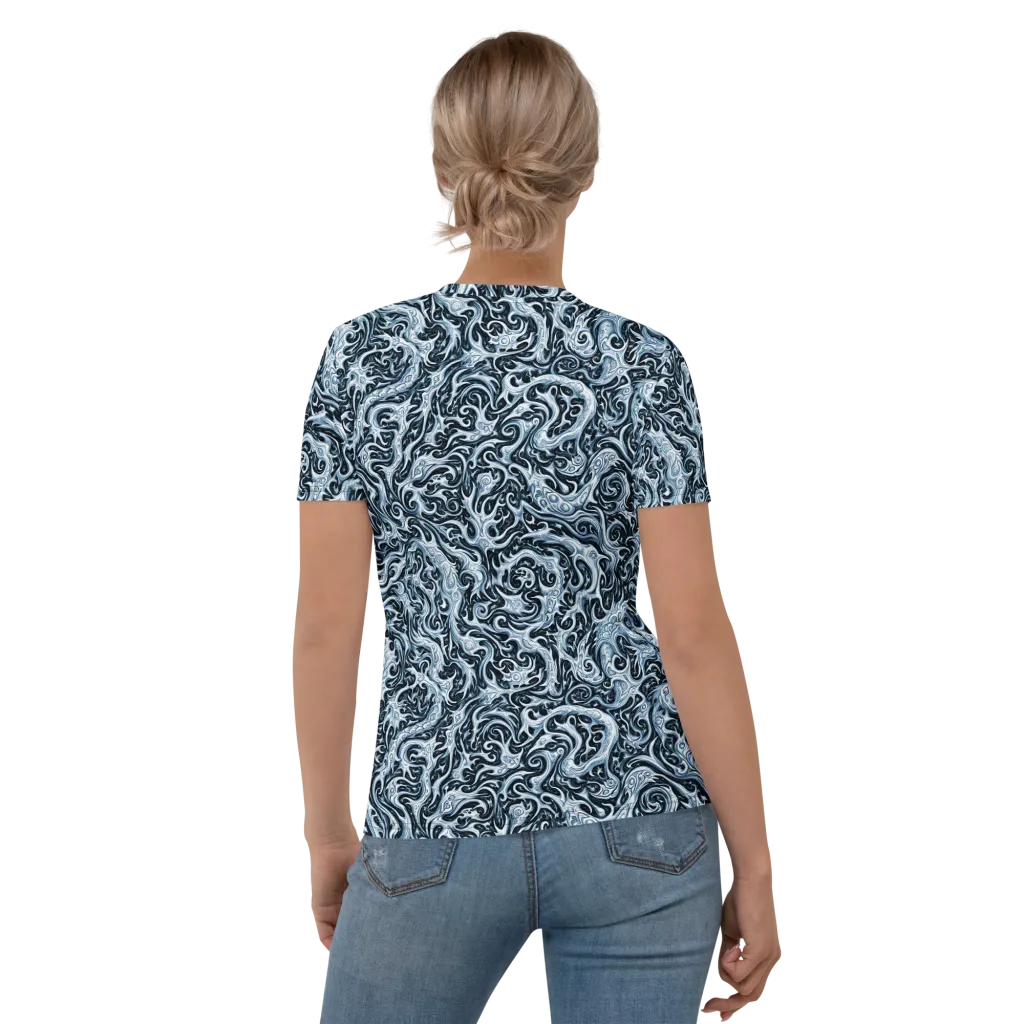 Midnight Arabesque on Women's Crew Neck T-Shirt — Back