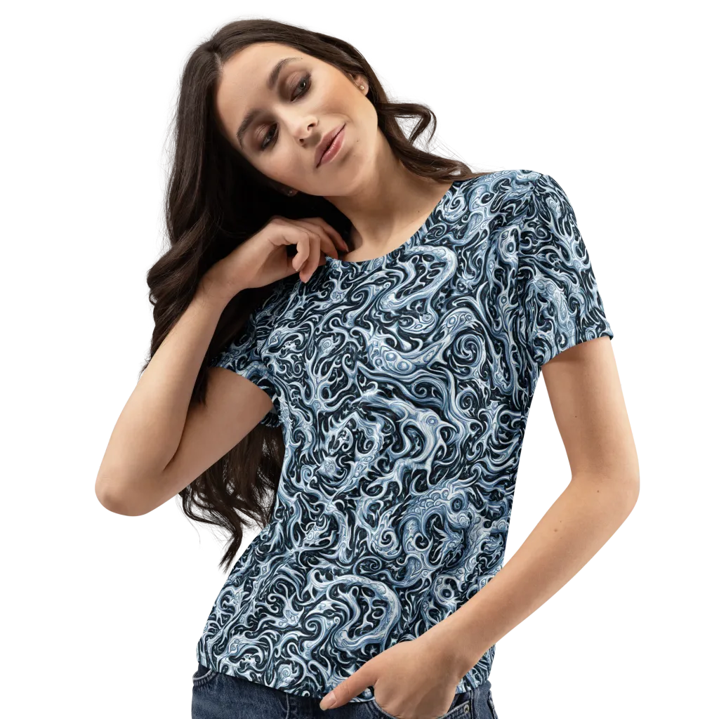 Midnight Arabesque on Women's Crew Neck T-Shirt — Print file