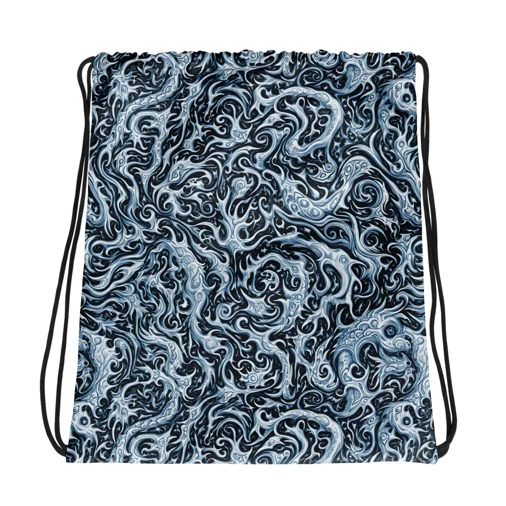 Midnight Arabesque on Drawstring Bag — Mockup