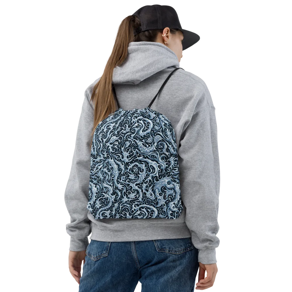 Midnight Arabesque on Drawstring Bag — Front