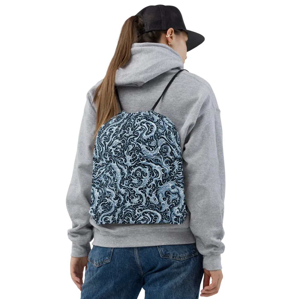 Midnight Arabesque on Drawstring Bag — Front