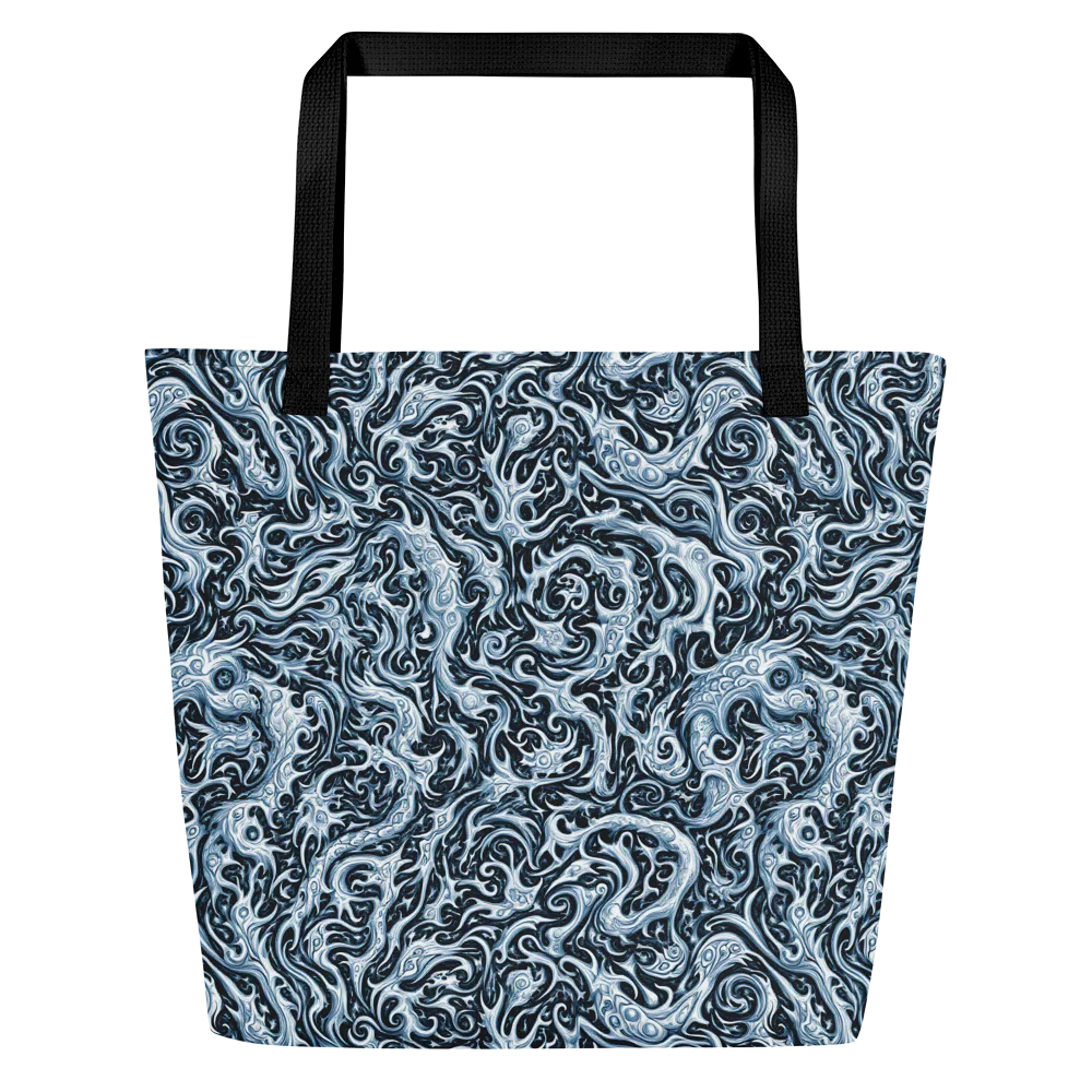 Midnight Arabesque on Large Tote Bag W/ Pocket — Front