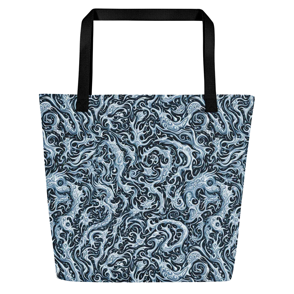 Midnight Arabesque on Large Tote Bag W/ Pocket — Front