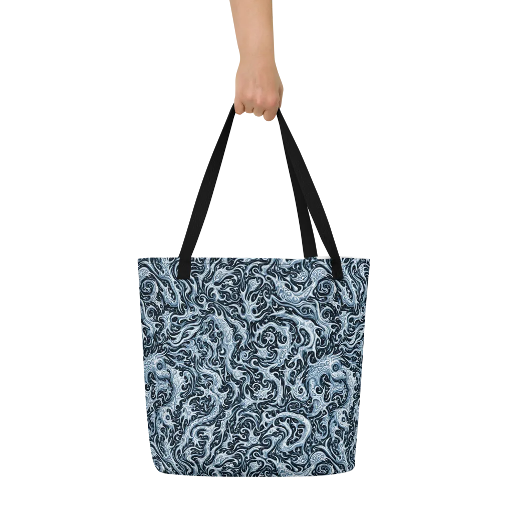 Midnight Arabesque on Large Tote Bag W/ Pocket — Print file